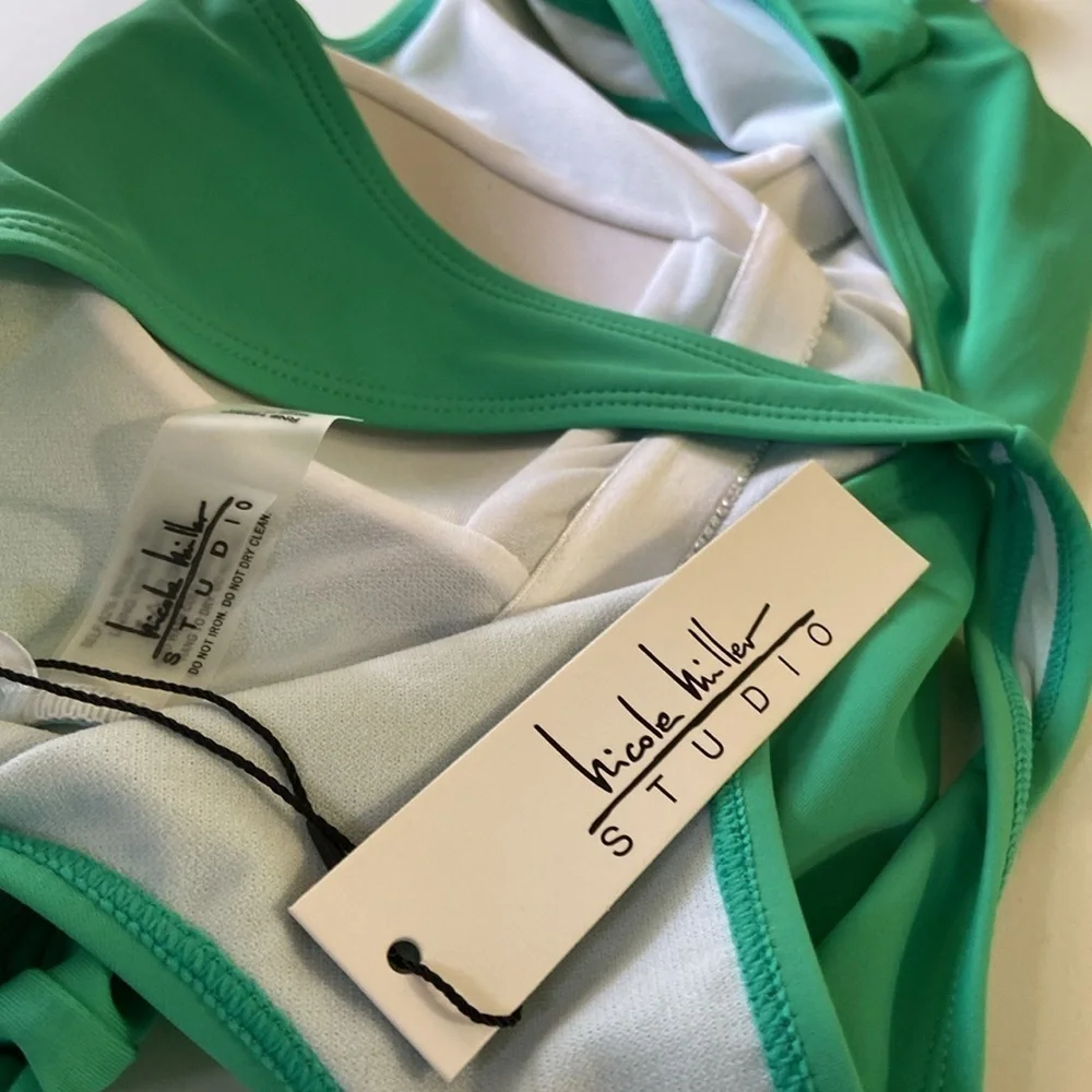 Nicole Miller Studio, Light Greene,One piece Bath Suit. Size- Large.New With Tag - Picture 7 of 8
